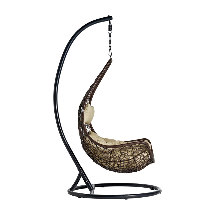 Bay Isle Home Glouster Rattan Swing Chair with Stand Wayfair.co.uk